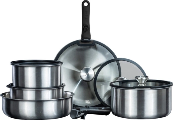 מארז כלי בישול 12 חלקים עם ידית נשלפת FLEXI PLATINUM מבית Food appeal